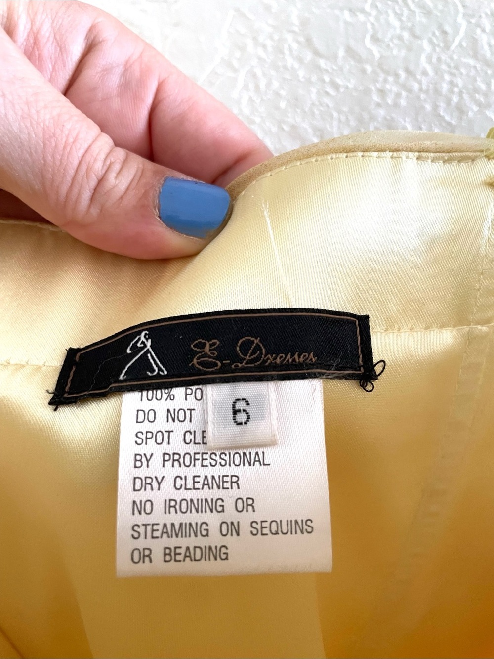 Strapless Beaded Ombre Watercolor Formal Evening Dress - Yellow Multicolor Sz 6 - Picture 11 of 13